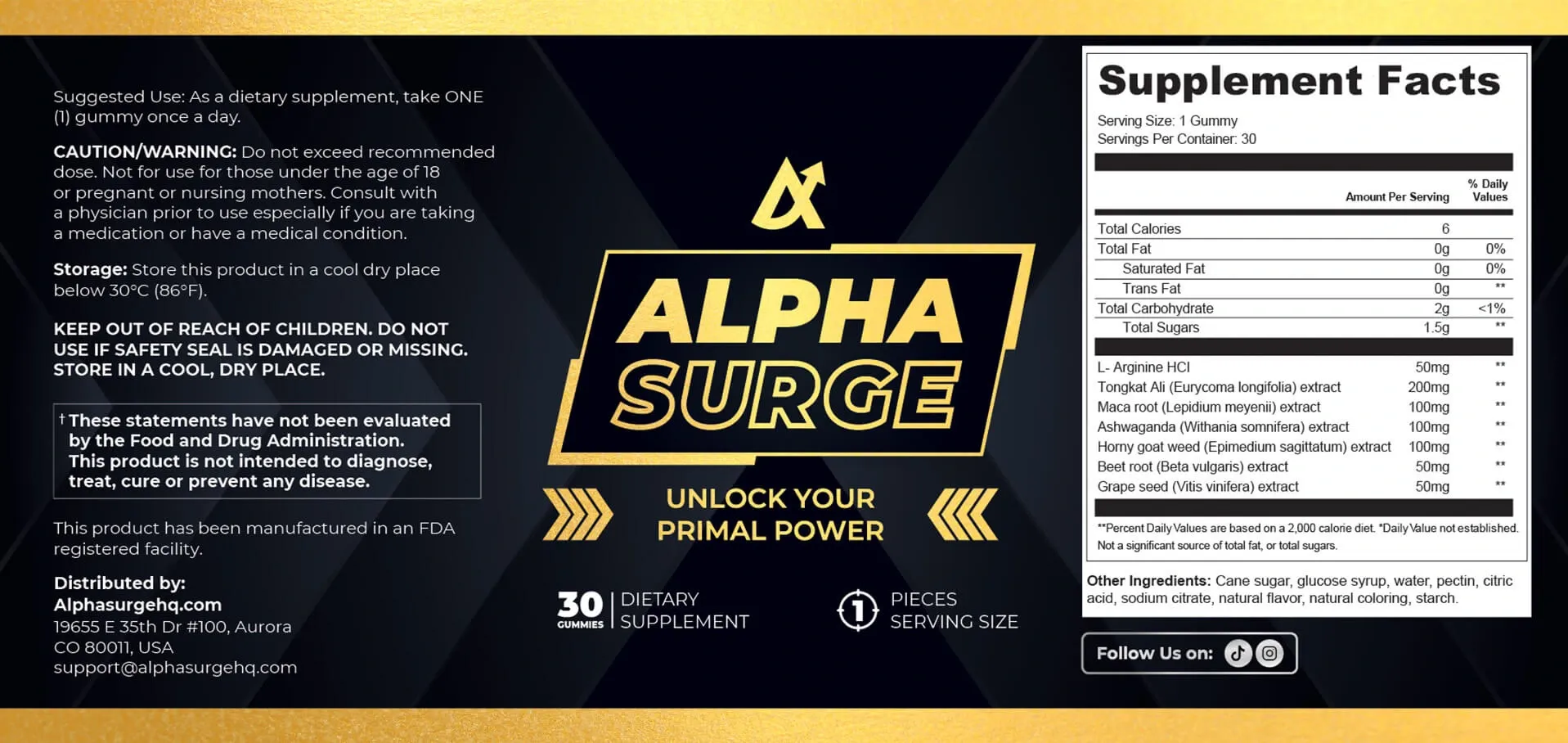 Alpha Surge Ingredients